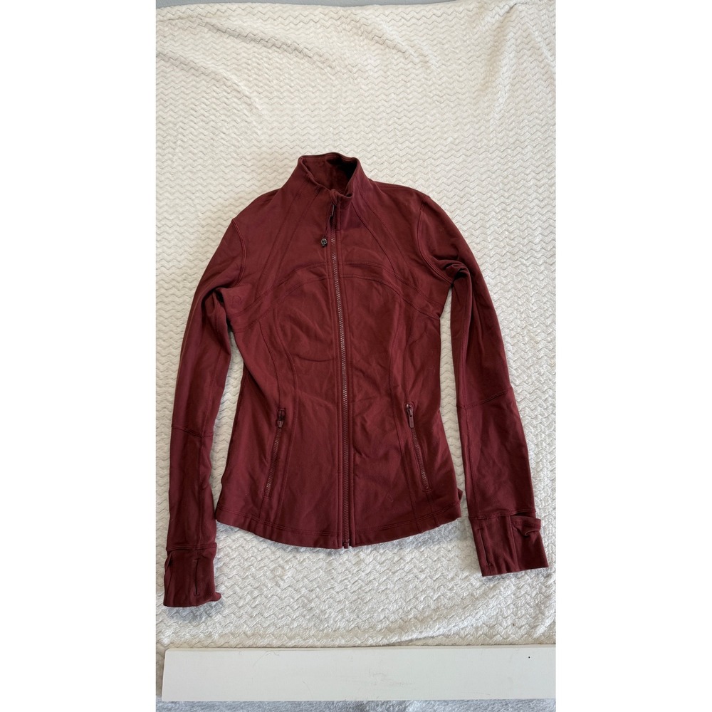 Lululemon Define Jacket Luon Dark Red Full Zip Yoga Activewear Size 6
